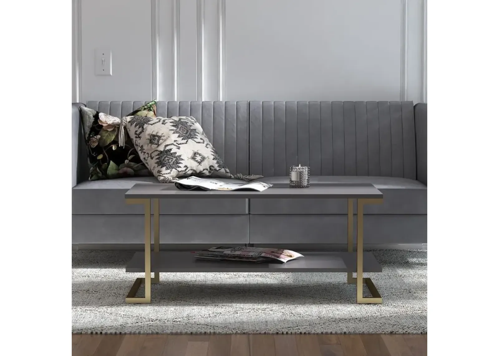 Camila Graphite Gray Coffee Table