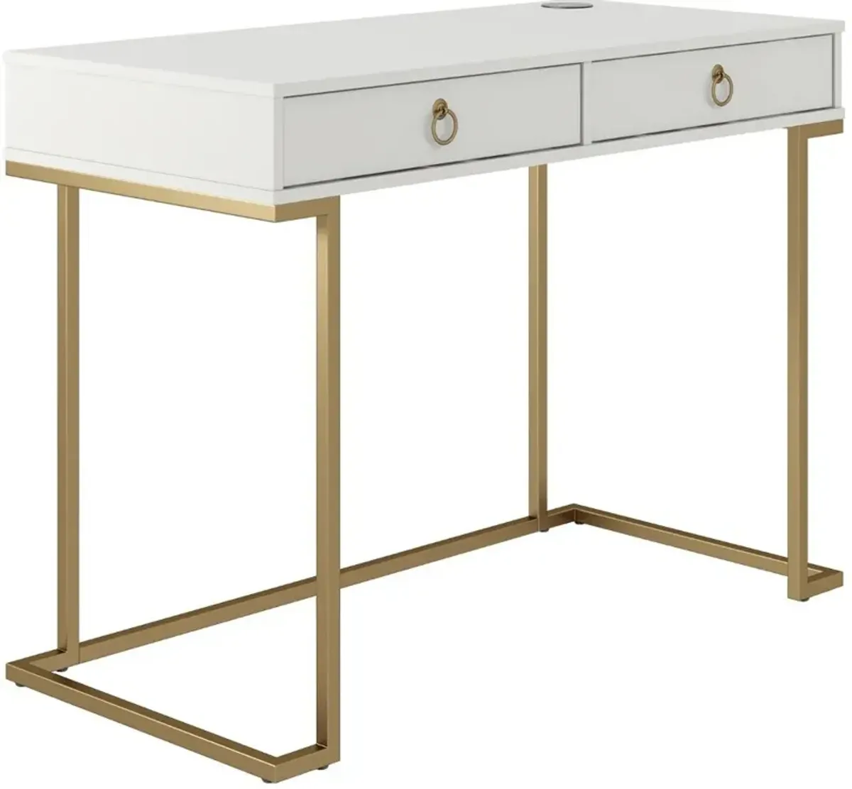 Camila White Writing Desk