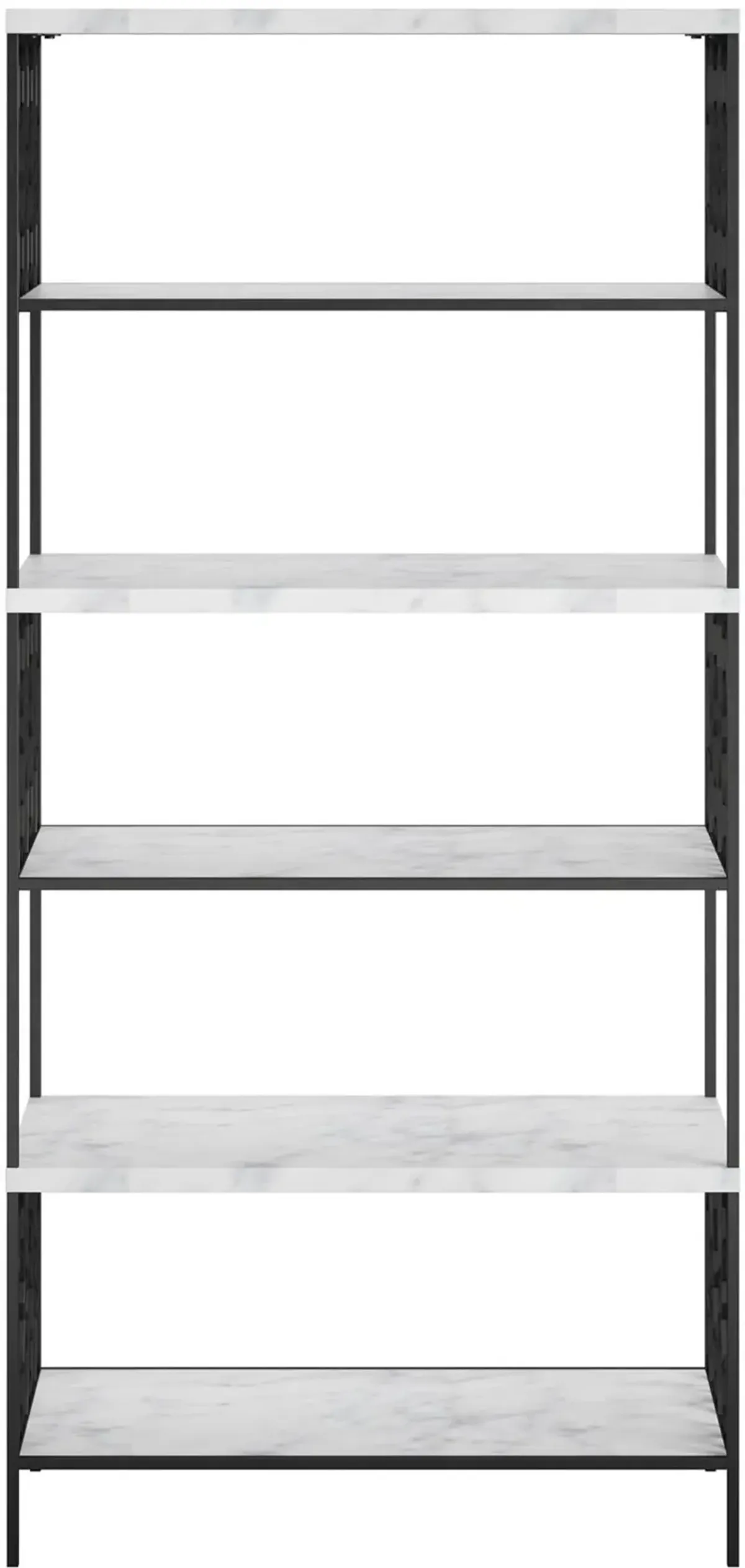 Ella White Marble 5 Shelf Bookcase