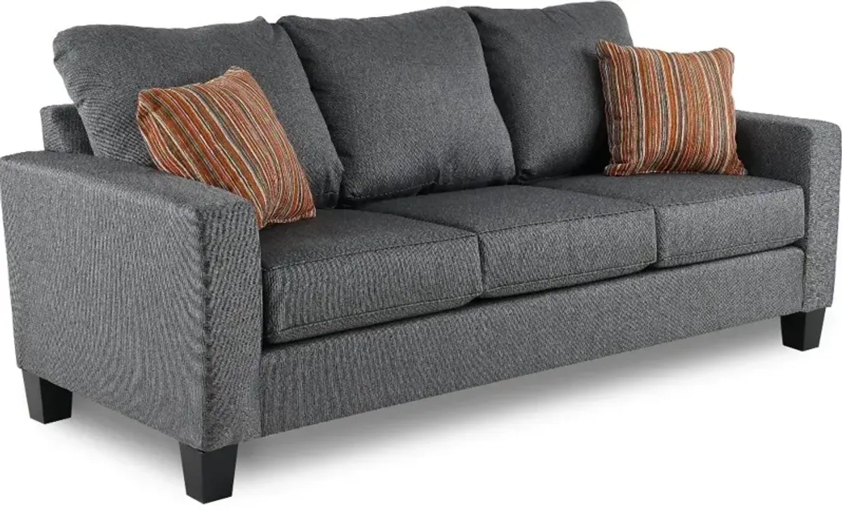 Paisely Slate Gray Sofa