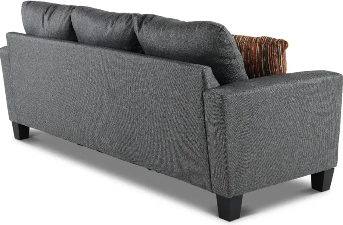 Paisely Slate Gray Sofa