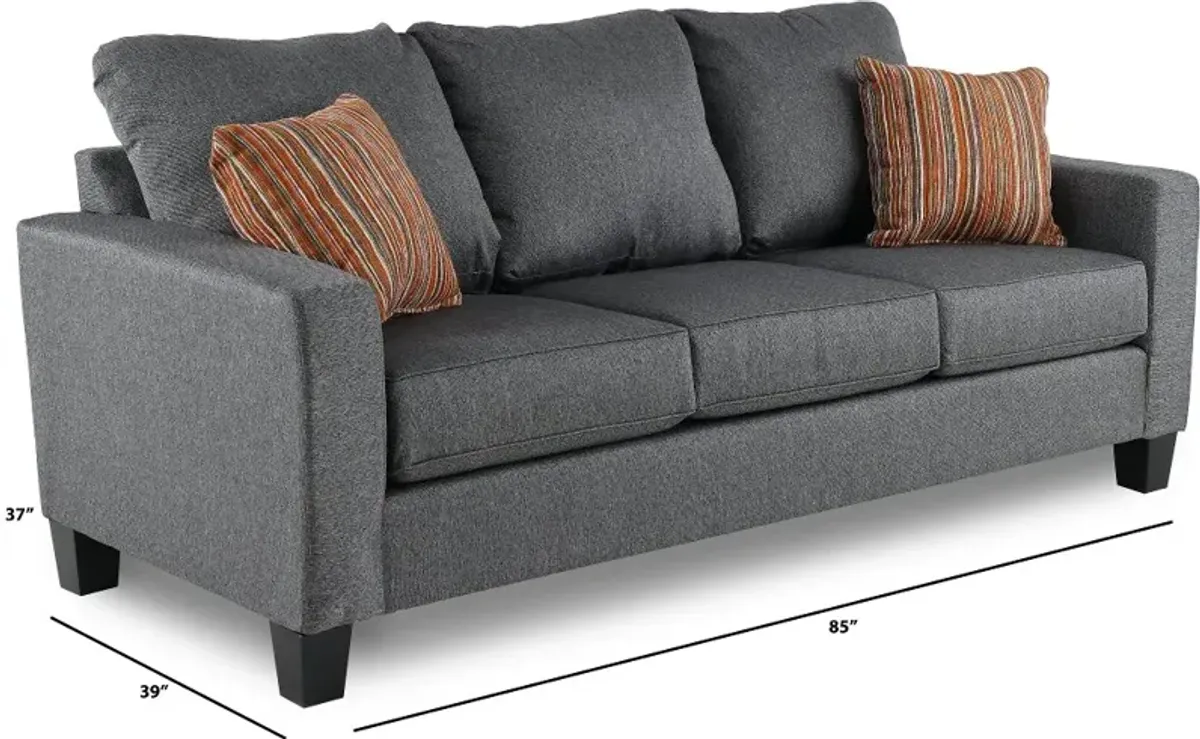 Paisely Slate Gray Sofa