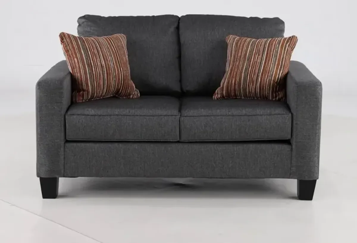 Paisely Slate Gray Loveseat