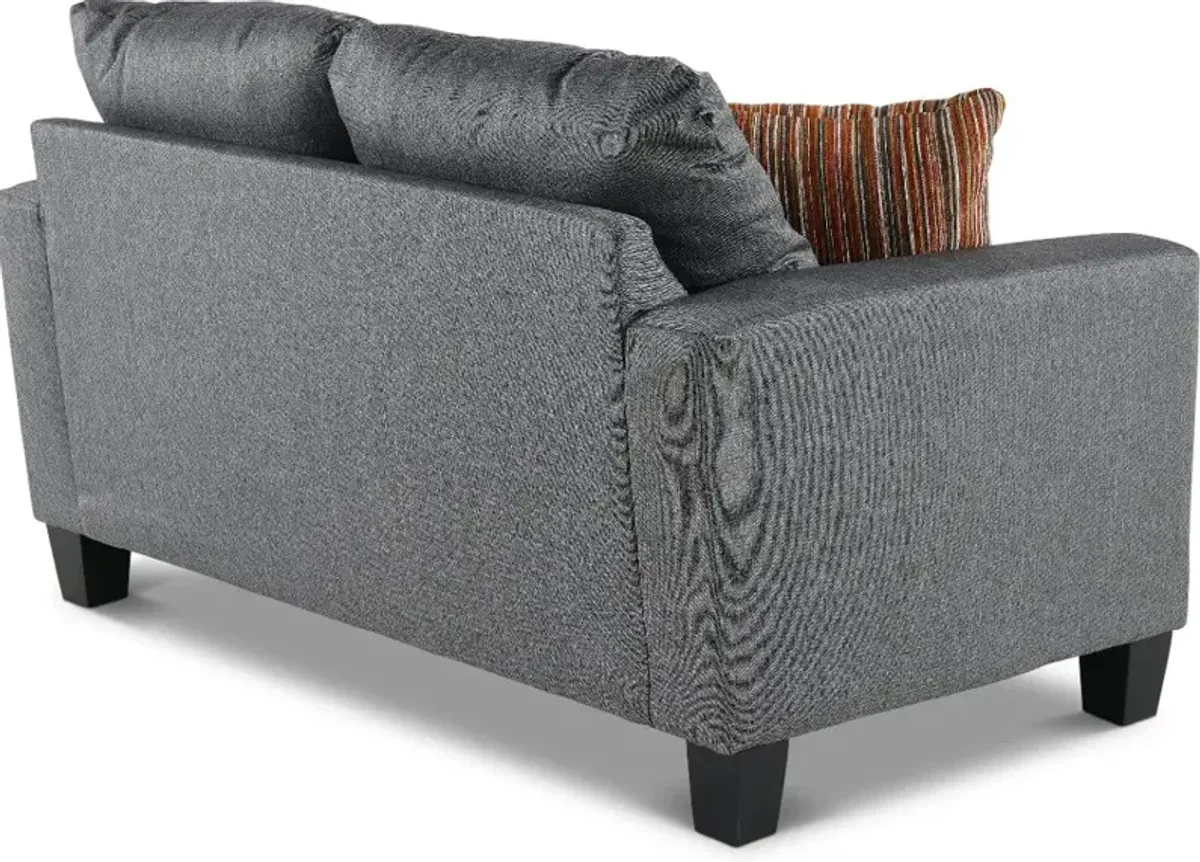 Paisely Slate Gray Loveseat