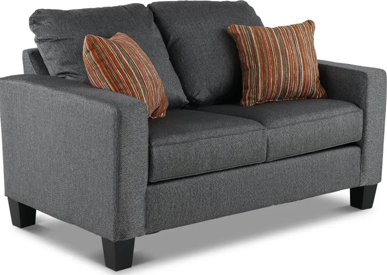 Paisely Slate Gray Loveseat