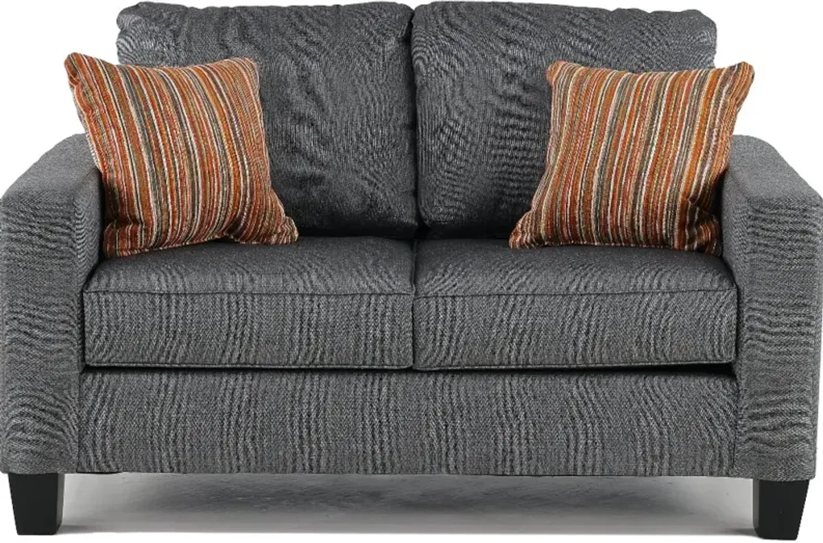 Paisely Slate Gray Loveseat