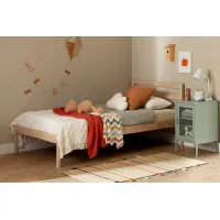 Sweedi Natural Twin Wooden Bed - South Shore