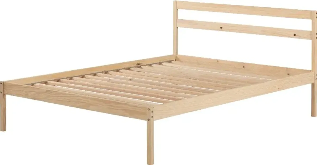 Sweedi Natural Full Wooden Bed - South Shore