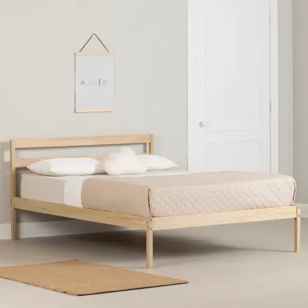 Sweedi Natural Full Wooden Bed - South Shore