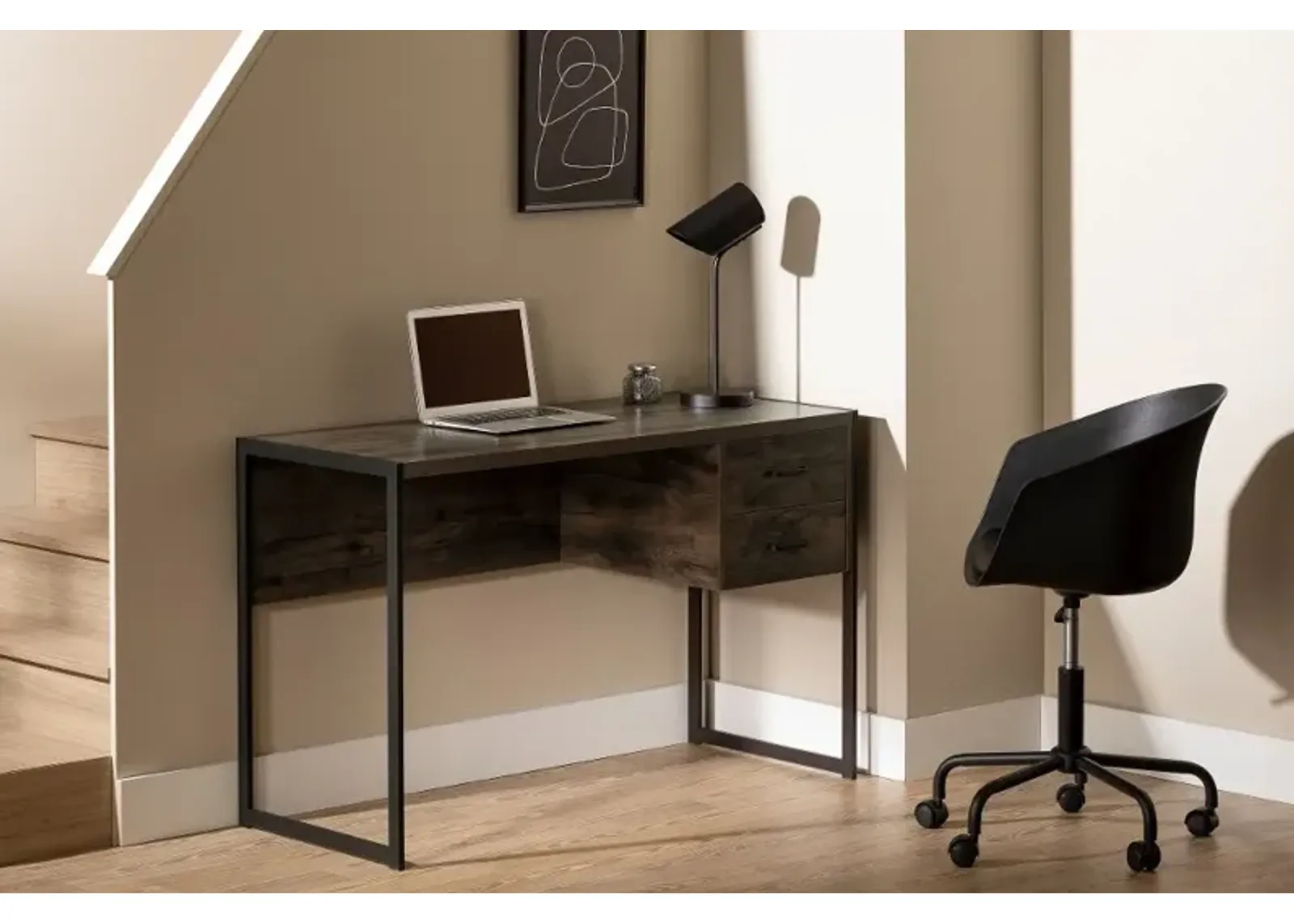 Mezzy Dark Brown Computer Desk - South Shore