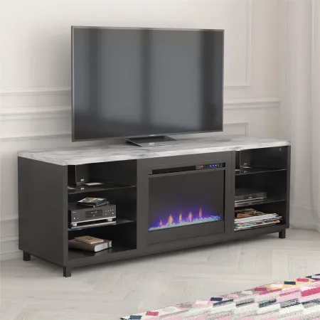 Westchester Black Fireplace TV Stand