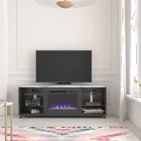 Westchester Black Fireplace TV Stand