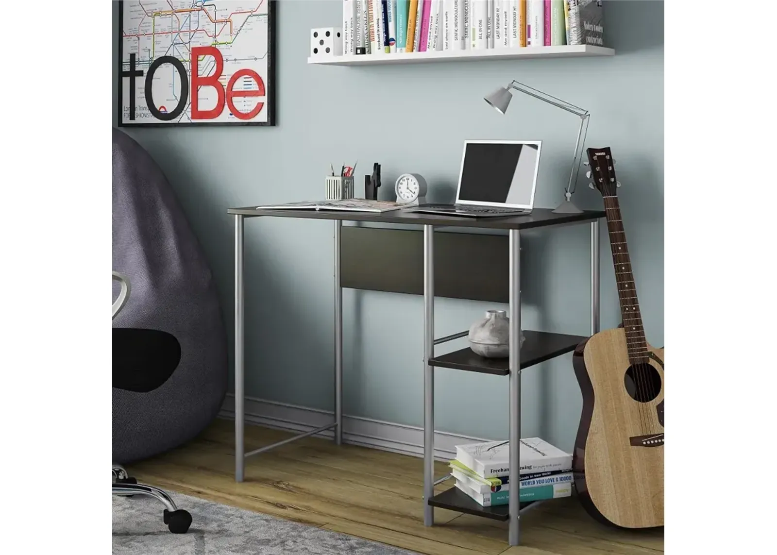 Garrett Espresso Metal Computer Desk