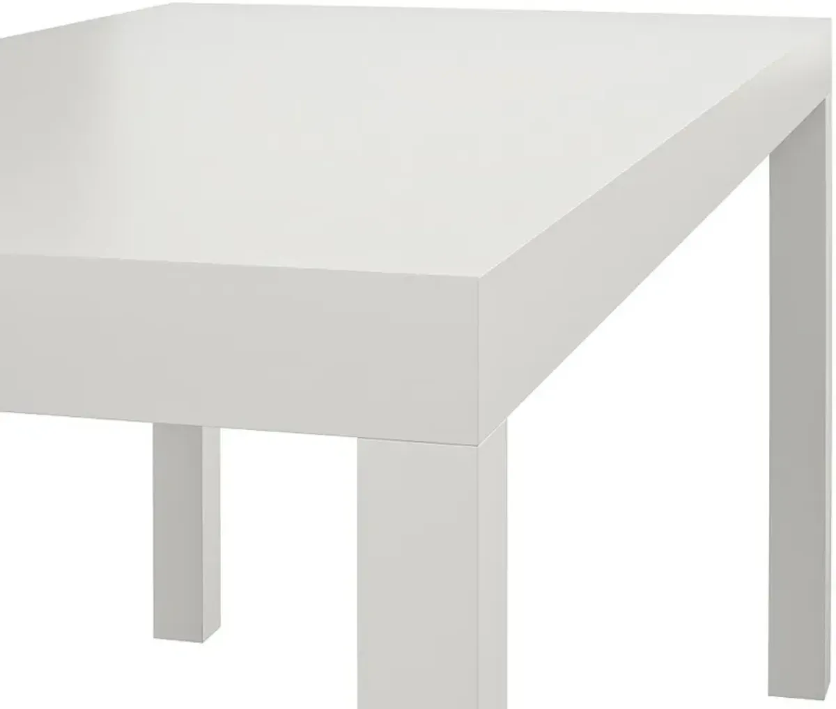 Parsons White Coffee Table