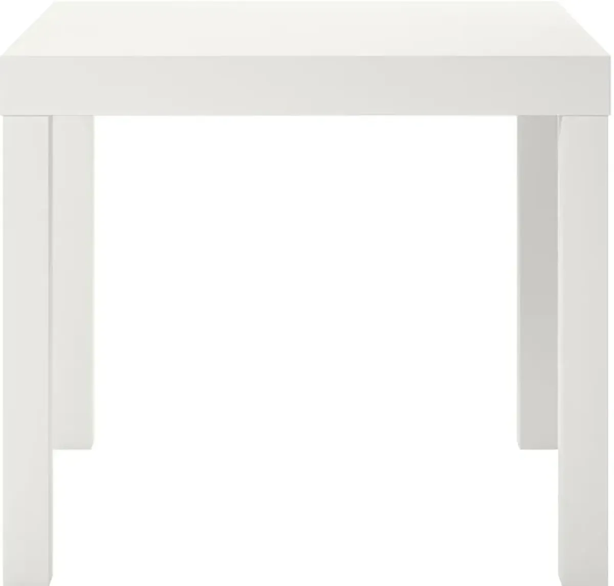 Parsons White End Table