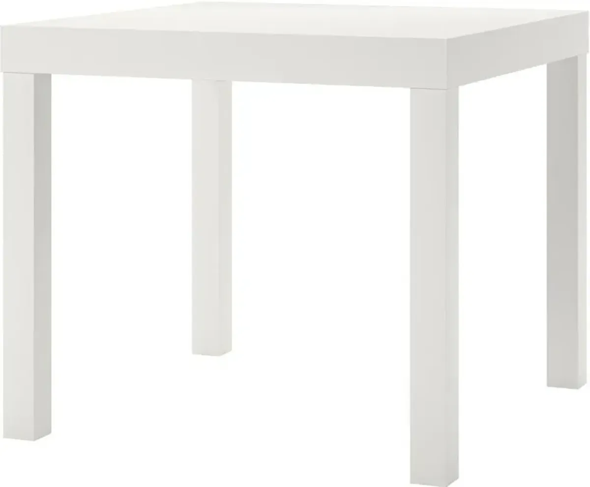 Parsons White End Table