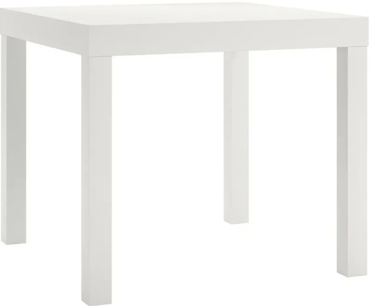 Parsons White End Table