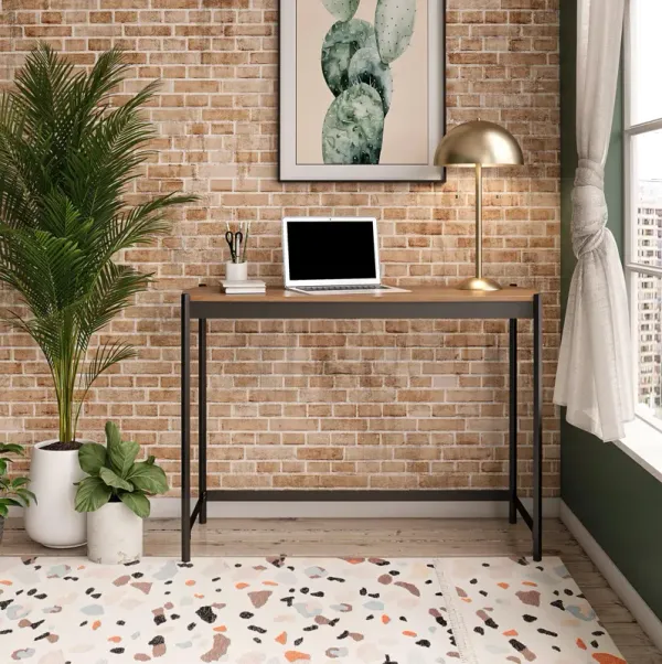 Tallulah Walnut and Gunmetal Gray Desk