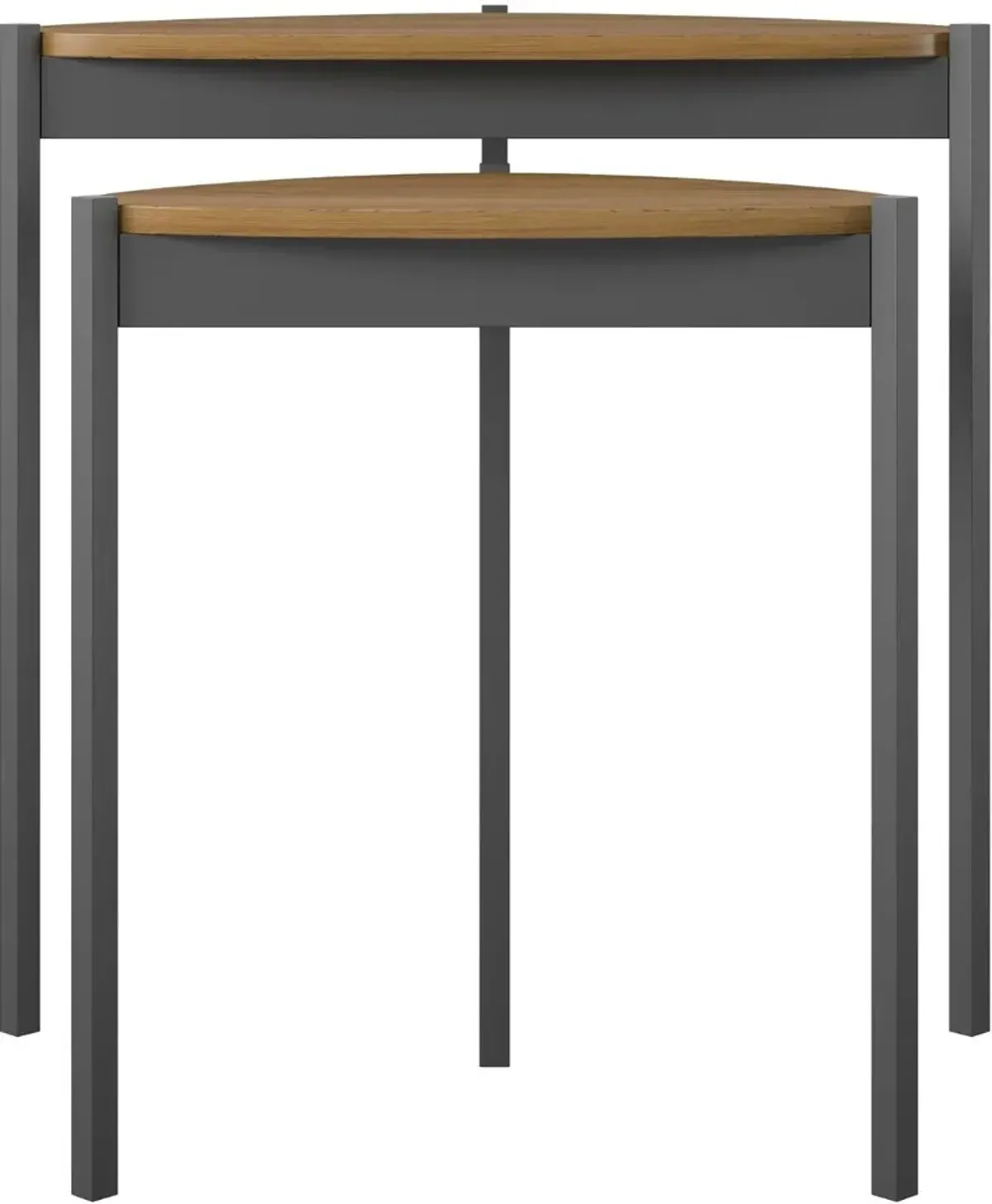 Tallulah Walnut and Gunmetal Gray Nesting Tables