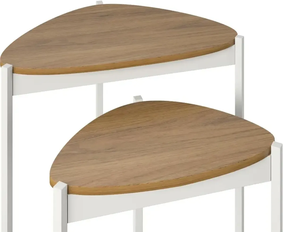 Tallulah Walnut and White Nesting Tables