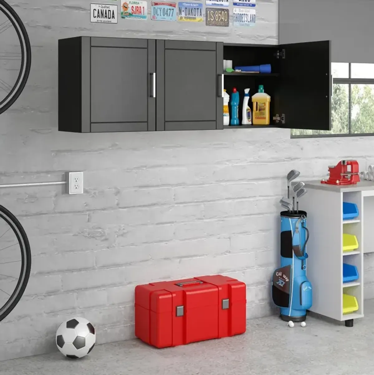 Callahan Black 54" Wall Cabinet