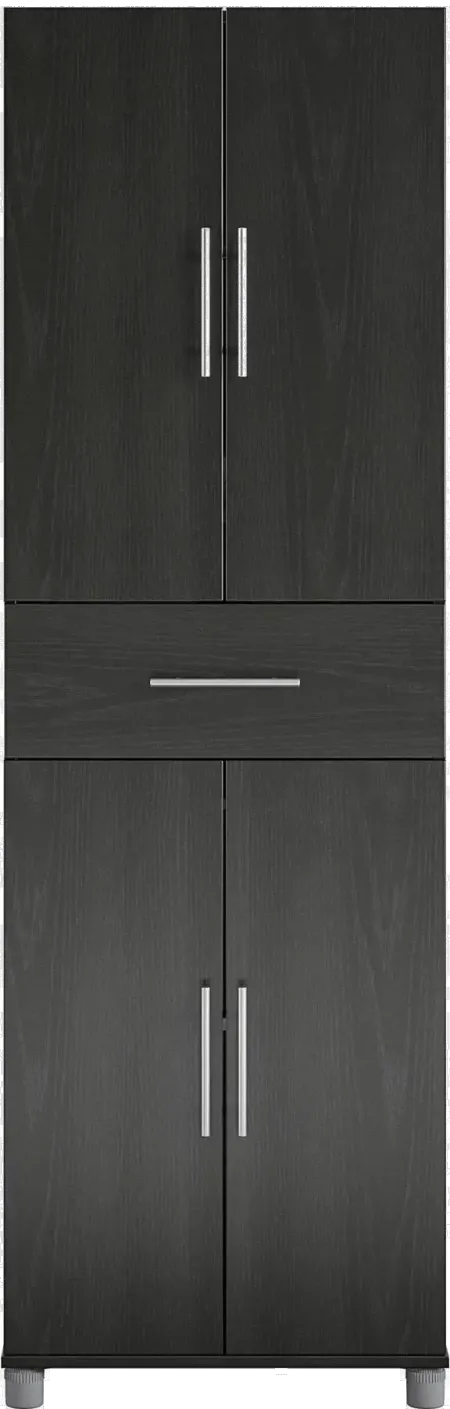 Camberly Black Oak 4 Door Storage Cabinet