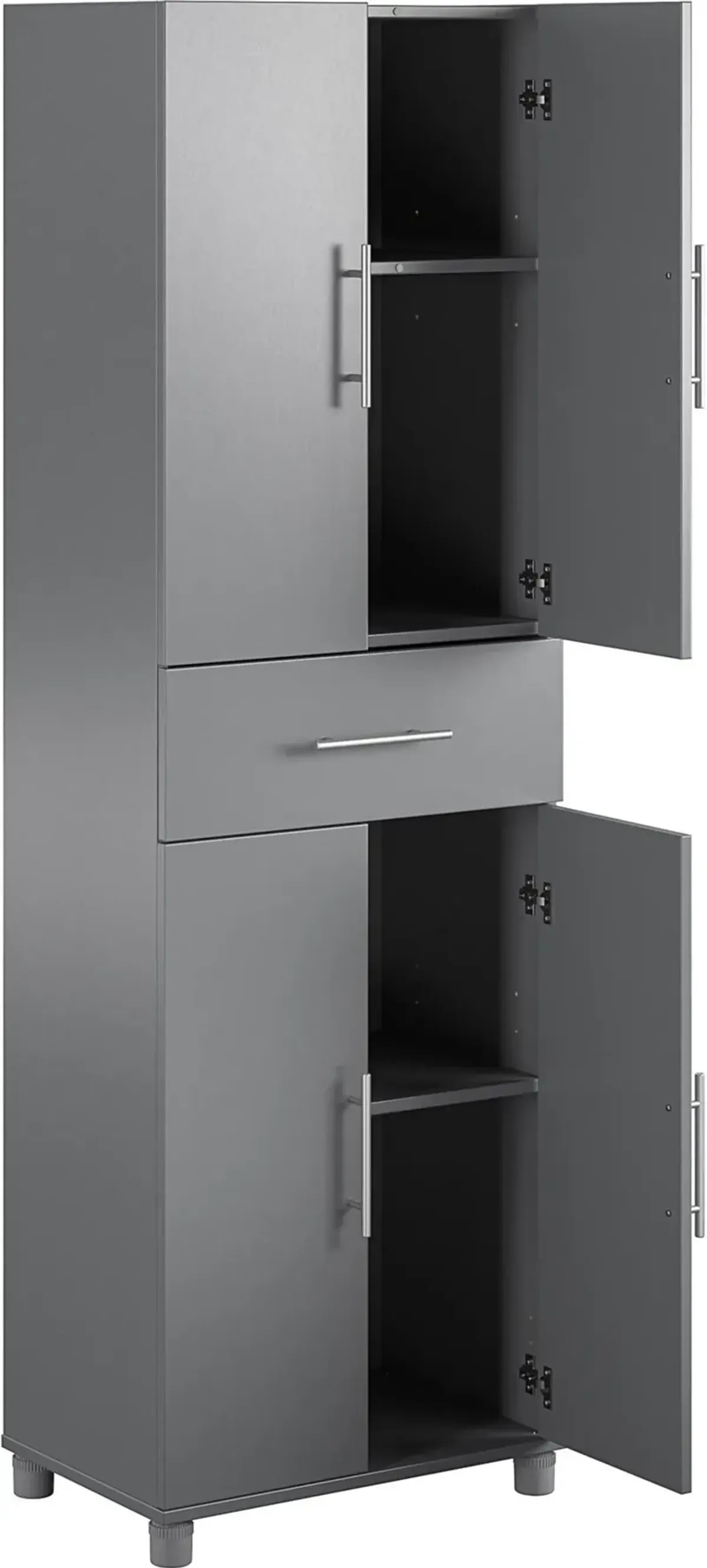 Camberly Graphite Gray 4 Door Storage Cabinet