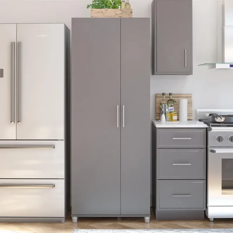 Camberly Graphite Gray Tall Asymmetrical Cabinet