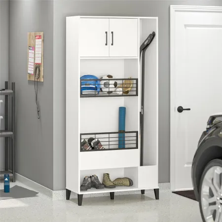 Flex White Sports Storage Cabinet