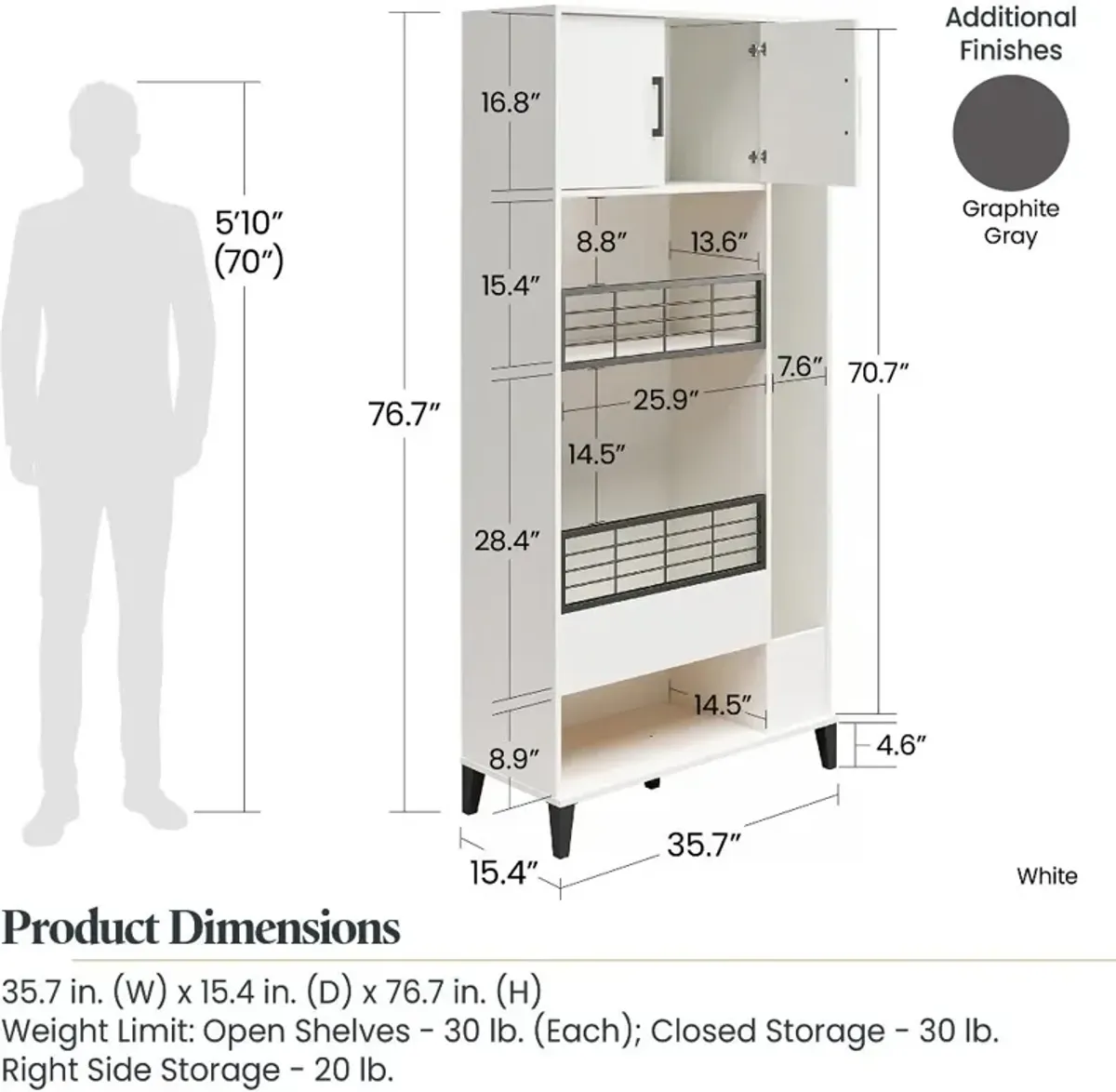 Flex White Sports Storage Cabinet