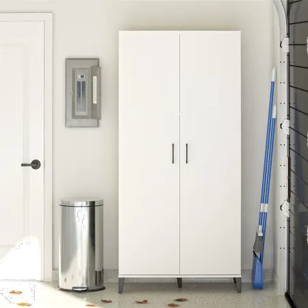 Flex White Tall Storage Cabinet