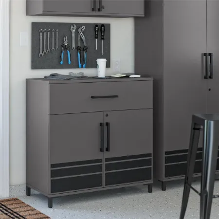 Shelby Graphite Garage Base Cabinet with Drawer