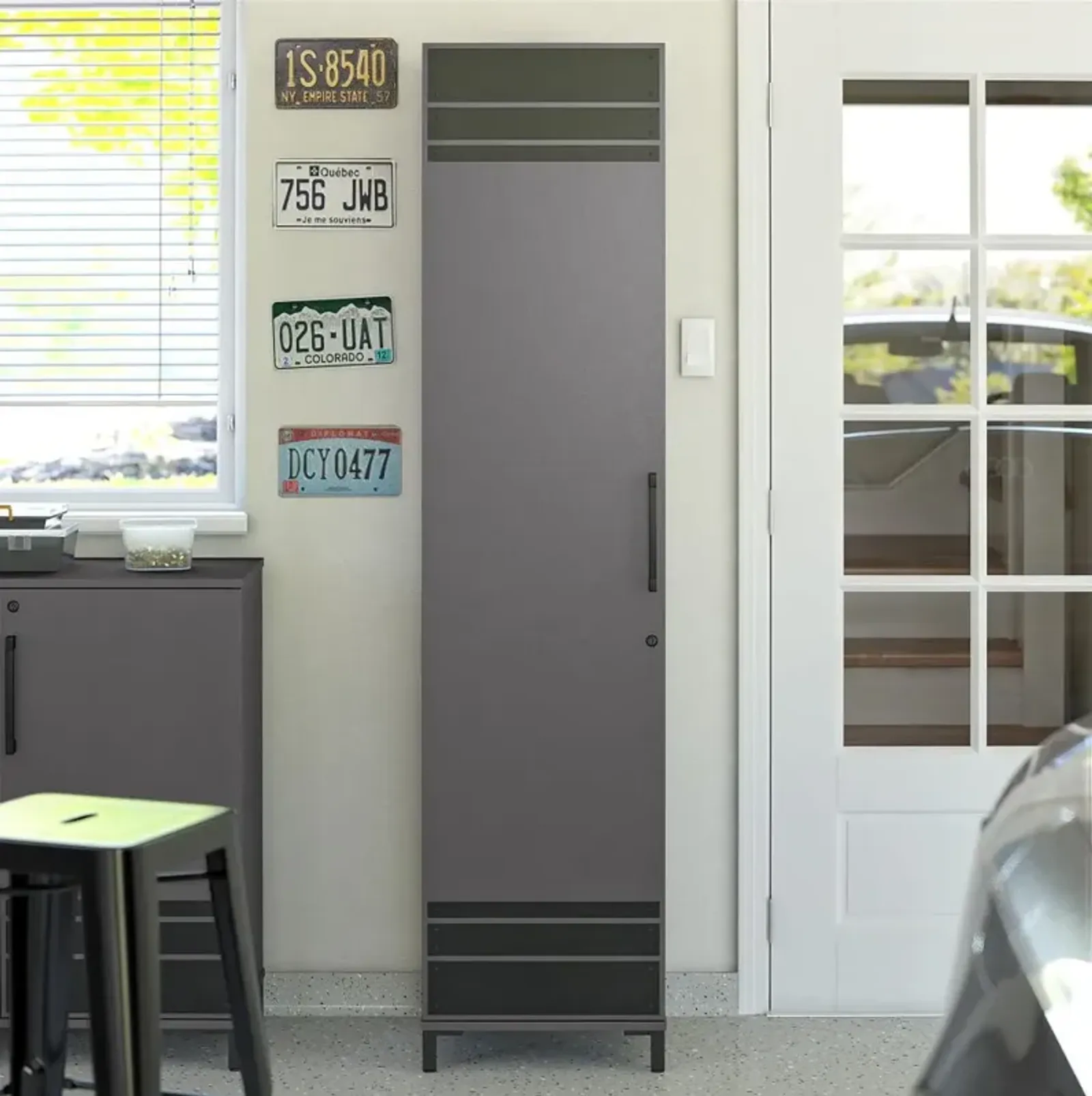 Shelby Graphite Tall 1-Door Garage Cabinet