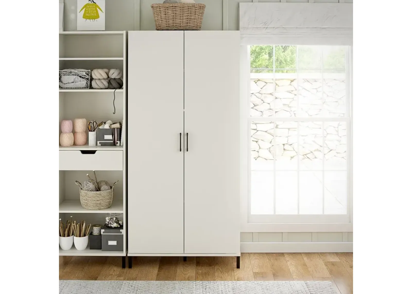 Versa White 36" 2-Door Storage Cabinet