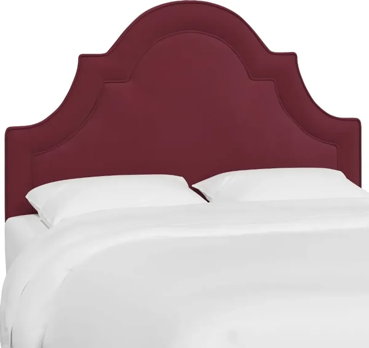 Jolie Velvet Berry Twin Headboard - Skyline Furniture