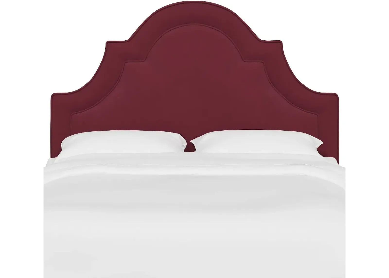 Jolie Velvet Berry Twin Headboard - Skyline Furniture