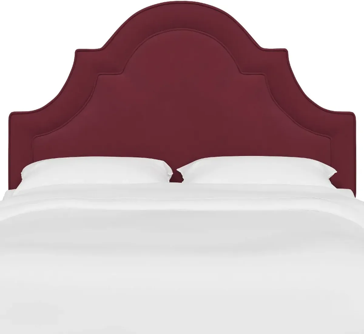 Jolie Velvet Berry Twin Headboard - Skyline Furniture