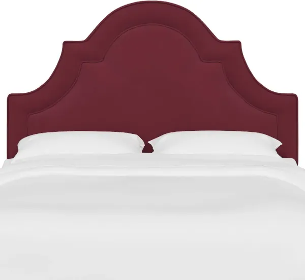 Jolie Velvet Berry Twin Headboard - Skyline Furniture
