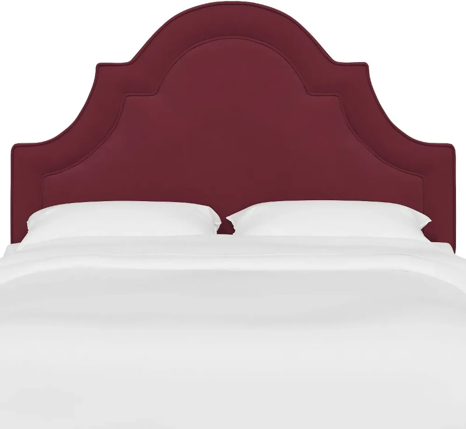 Jolie Velvet Berry Full Headboard - Skyline Furniture