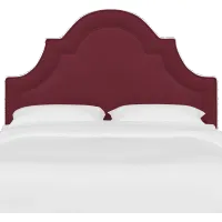 Jolie Velvet Berry Full Headboard - Skyline Furniture