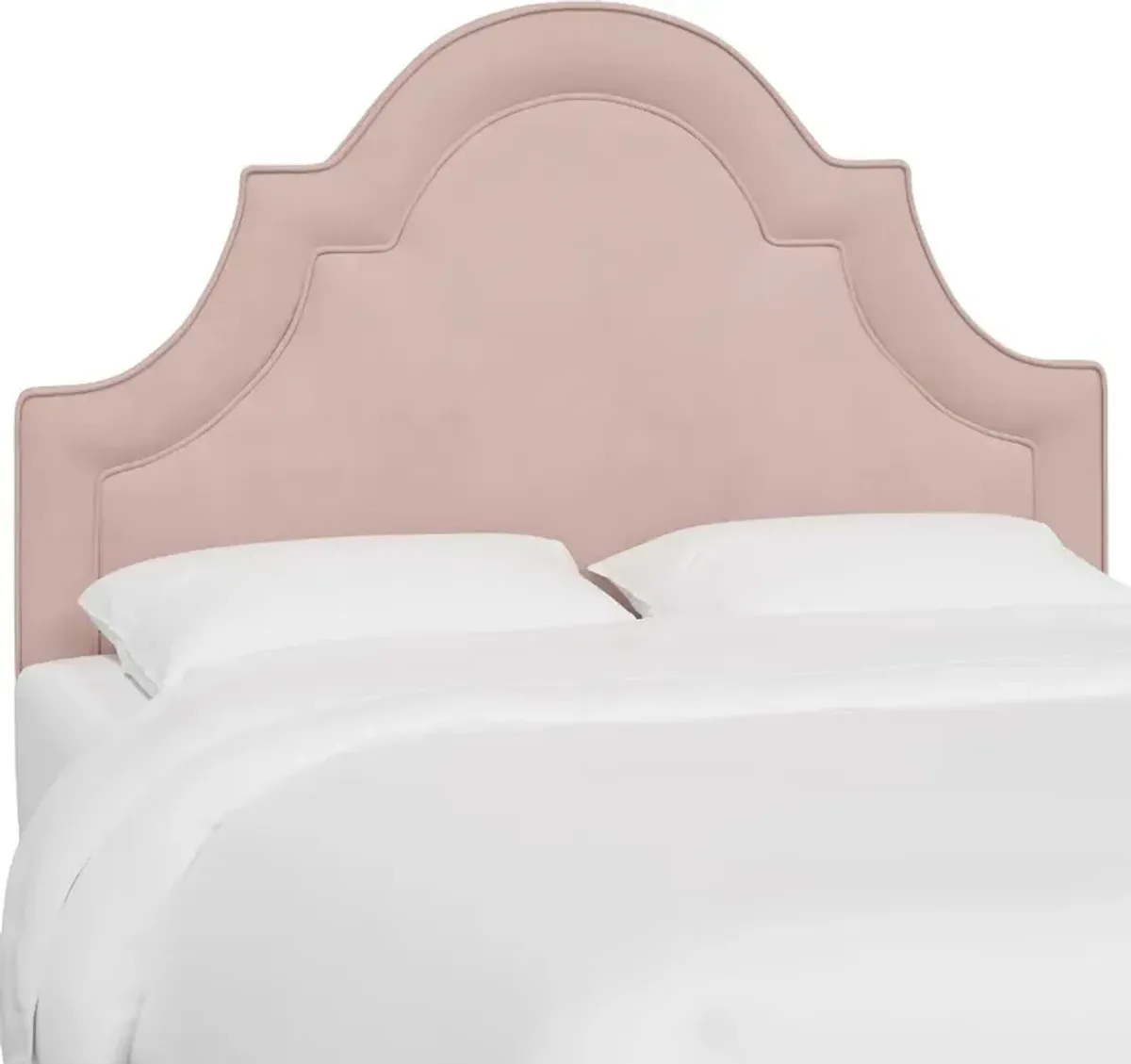 Jolie Velvet Blush Twin Headboard - Skyline Furniture