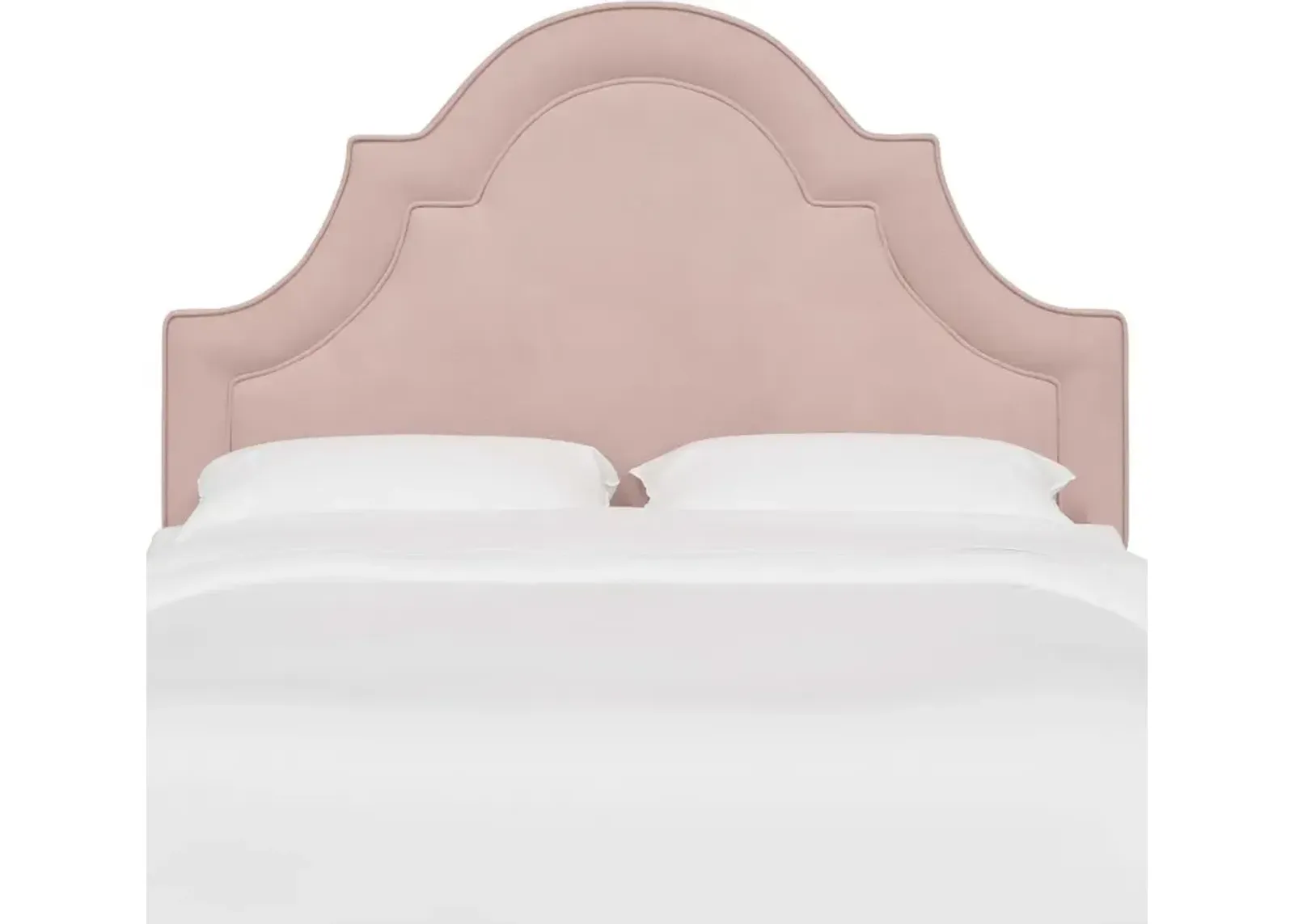 Jolie Velvet Blush Full Headboard - Skyline Furniture