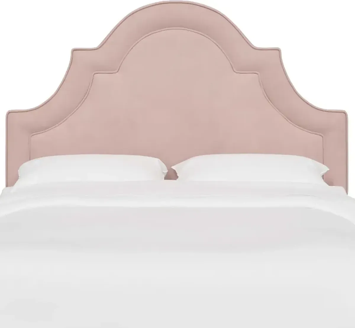 Jolie Velvet Blush Full Headboard - Skyline Furniture