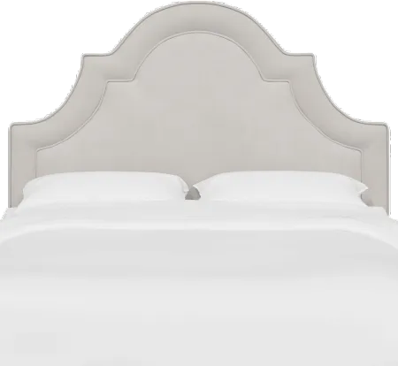 Jolie Velvet Light Gray Twin Headboard - Skyline Furniture