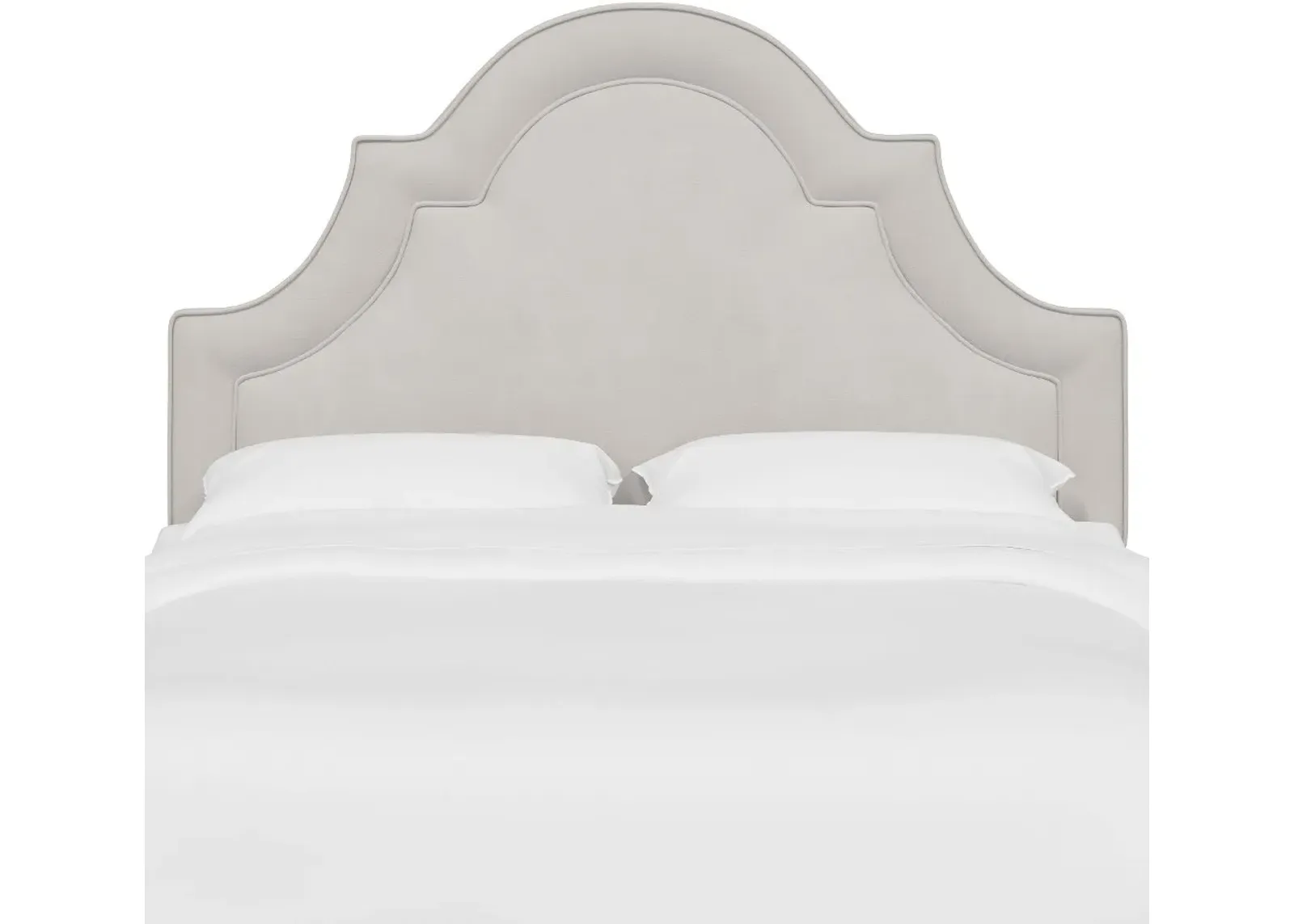 Jolie Velvet Light Gray Twin Headboard - Skyline Furniture