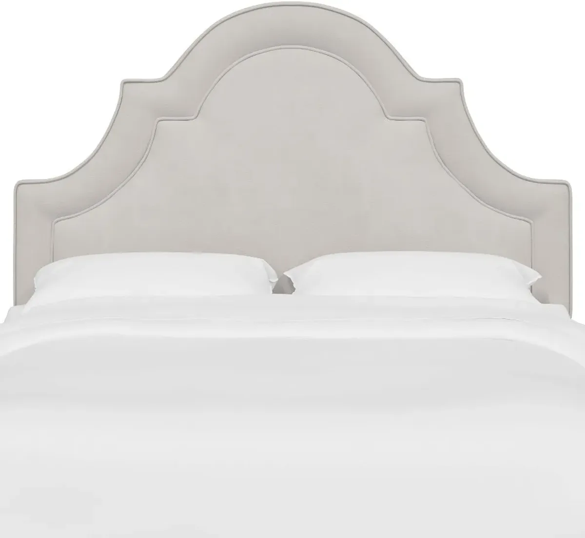 Jolie Velvet Light Gray Twin Headboard - Skyline Furniture