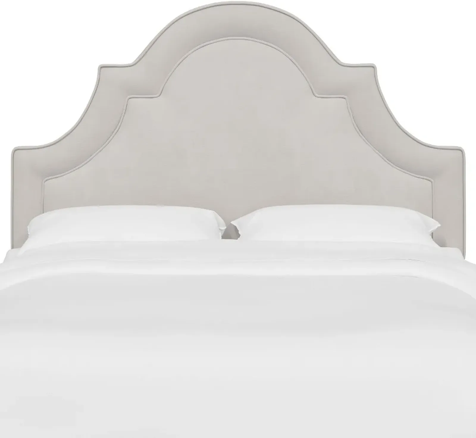 Jolie Velvet Light Gray Full Headboard - Skyline Furniture