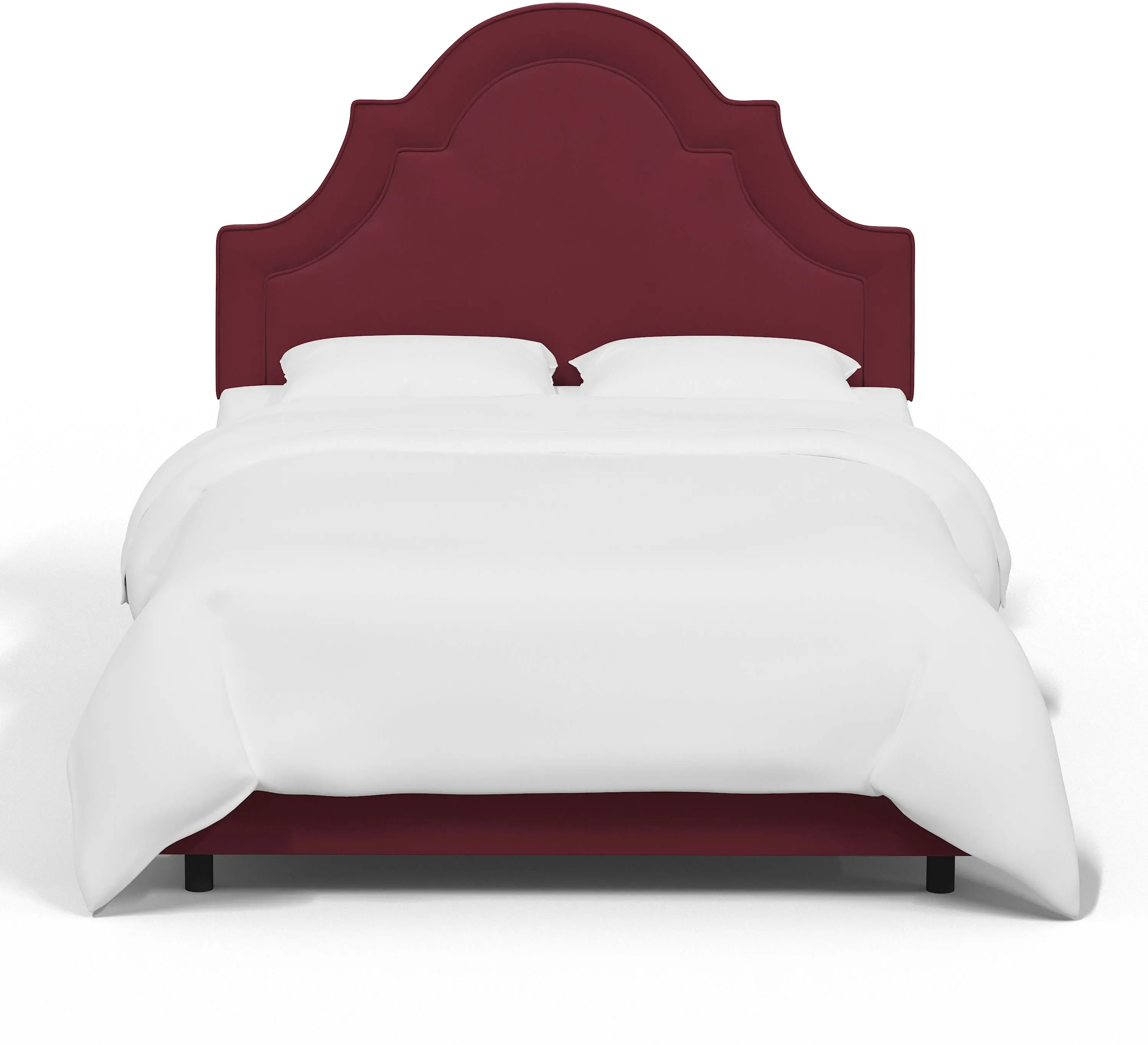 Jolie Velvet Berry Twin Bed - Skyline Furniture