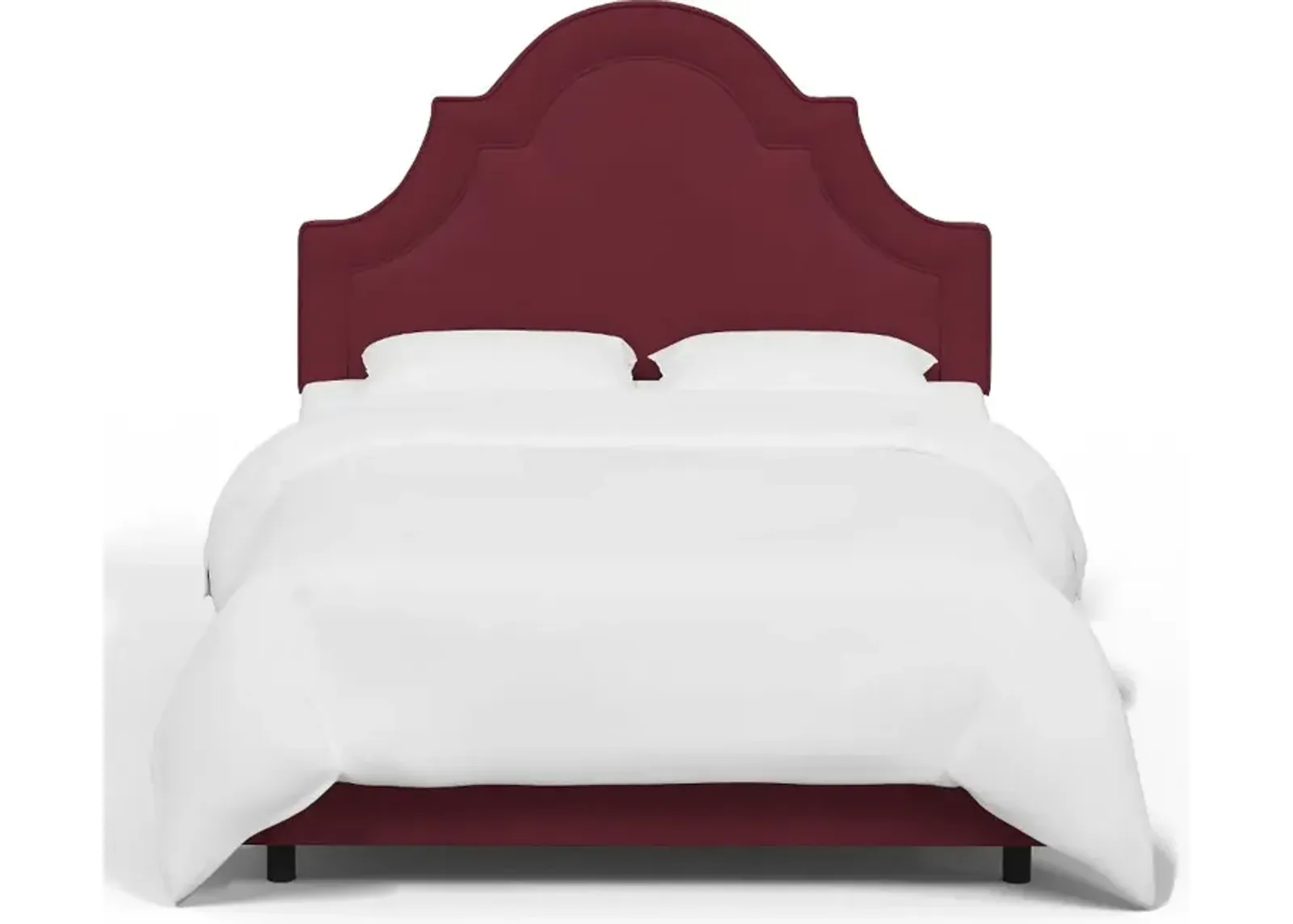 Jolie Velvet Berry Full Bed - Skyline Furniture