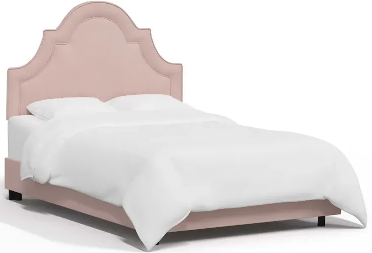 Jolie Velvet Blush Twin Bed - Skyline Furniture